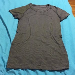 Lululemon Shirt! Black with white stripes!